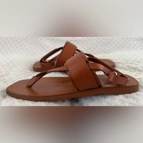 Mercedes Castillo Adria Sandal Napa Leather in Almond Size 41 US 11 Retail $395 - Picture 8 of 13